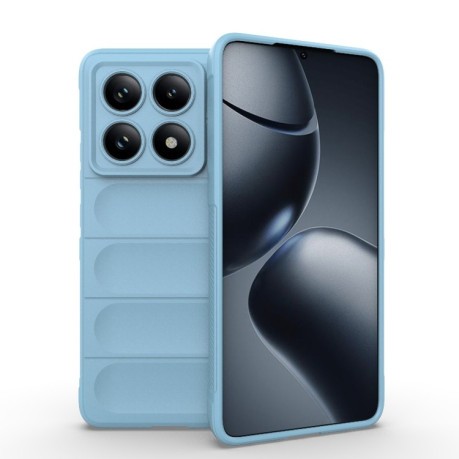 Силіконовий чохол Magic Flannel для Xiaomi 14T Pro 5G Global - блакитний