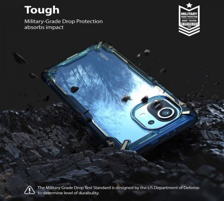 Оригинальный чехол Ringke Fusion X Design durable на Xiaomi Mi 11 - синий