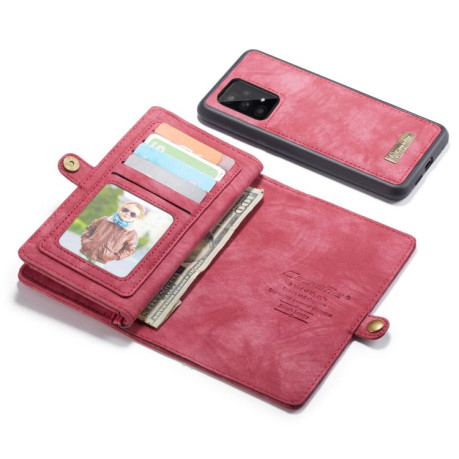 Кожаный чехол- кошелек CaseMe 008 Series Card Holder Wallet Style на Samsung Galaxy A33 - красный