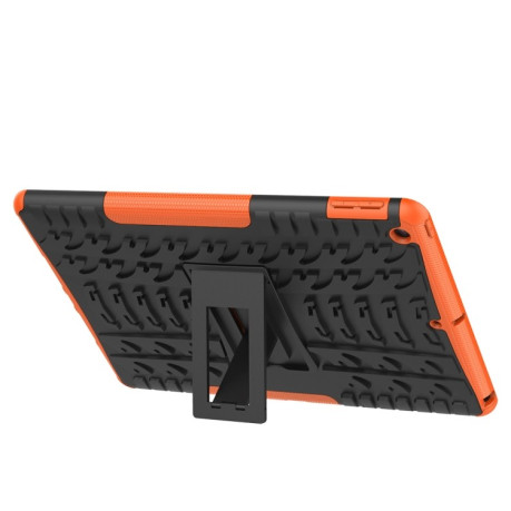 Противоударный чехол Tire Texture на iPad 9/8/7 10.2 (2019/2020/2021) - оранжевый