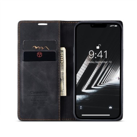 Шкіряний чохол CaseMe-013 Multifunctional на iPhone 15 Plus - чорний
