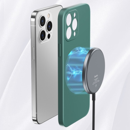Силіконовий чохол Benks Silicone Case (з MagSafe Support) для iPhone 13 Pro Max - темно-зелений