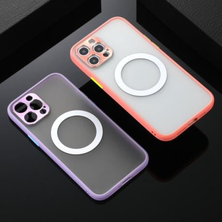 Противоударный чехол Skin Feel Magsafe Series на iPhone 12 Pro - розовый