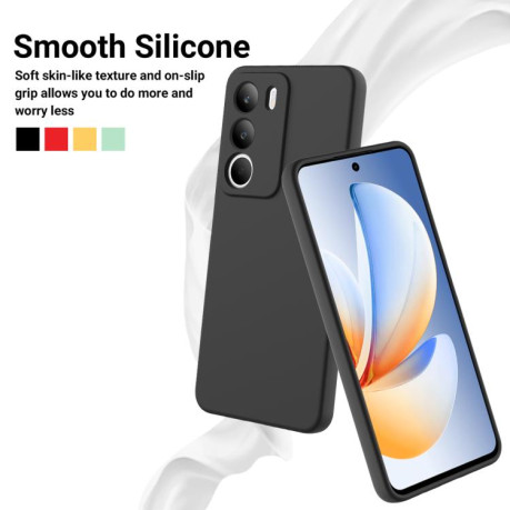 Силиконовый чехол Solid Color Liquid Silicone на Realme C71 4G - черный