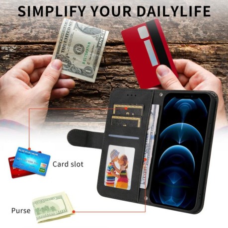 Чохол-книжка Skin Feel Life Tree для Motorola Moto G15/G15 Power - чорний