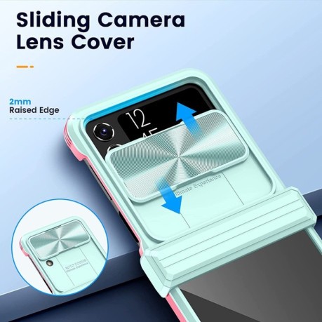 Протиударний чохол 360 Full Body Sliding Camshield Samsung Galaxy Flip4 - синій