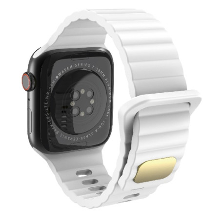 Силіконовий ремінець Breathable Skin-friendly для Apple Watch Series 8/7 41mm / 40mm / 38mm - білий