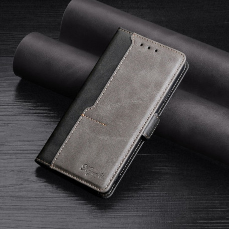Чехол-книжка Contrast Retro Texture на Samsung Galaxy A32 5G- черный