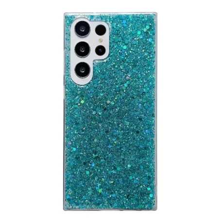 Протиударний чохол Glitter Sequins Epoxy для Samsung Galaxy S24 Ultra 5G - зелений