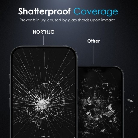 Защитное стекло NORTHJO A++ 0.3mm 28 Degree Privacy Screen Tempered Glass для iPhone 16 Pro - черное