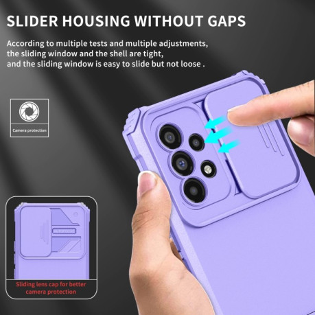 Протиударний чохол Stereoscopic Holder Sliding Samsung Galaxy A53 5G - фіолетовий