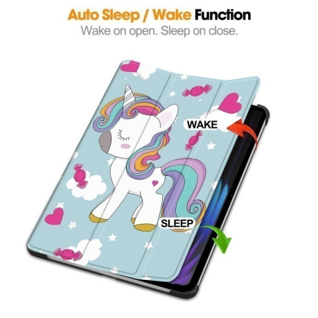Чехол-книжка Custer Painted 3-Fold Stand Leather Smart для Xiaomi Pad 7 / 7 Pro - Small Horse