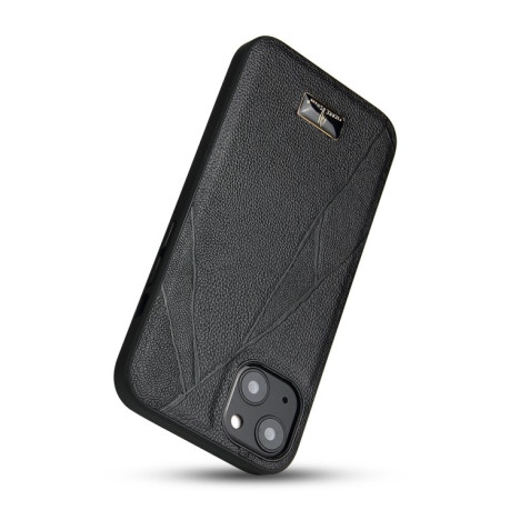 Противоударный чехол Fierre Shann Leather для iPhone 14 Plus - Ox Tendon Black