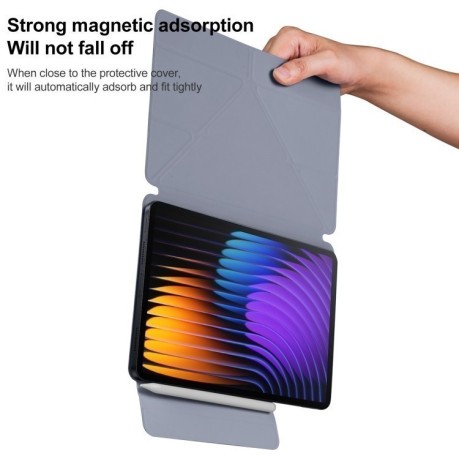 Чехол-книжка Fixed Buckle Magnetic Demation Leather  Xiaomi Pad 7 / 7 Pro - фиолетовый