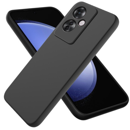 Силиконовый чехол Solid Color Liquid Silicone на OPPO Reno11 F / F25 Pro - черный