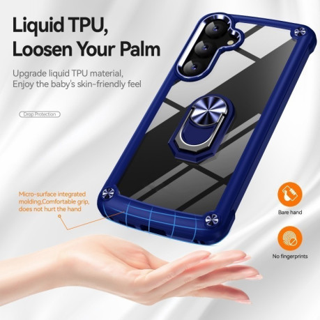 Протиударний чохол Acrylic Ring Holder для Samsung Galaxy S25+ 5G - синій