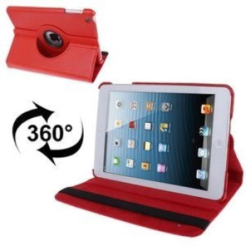 Кожаный Чехол 360 Degree Litchi Texture красный для iPad mini 1 / 2 / 3
