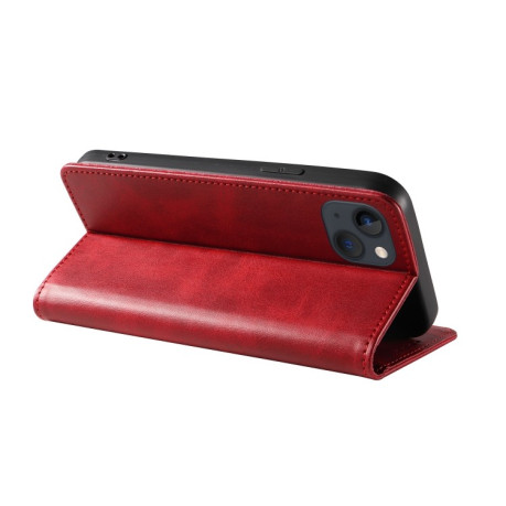 Чохол-книга Calf Texture Magnetic для iPhone 14/13 - червоний