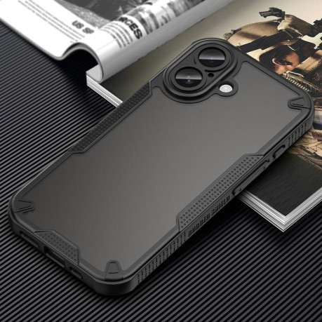 Противоударный чехол Armor Glaze PC Hybrid для iPhone 17 - черный