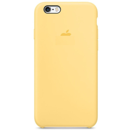 Силиконовый чехол Silicone Case Yellow для iPhone 6/6S