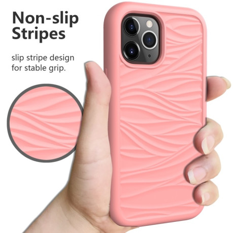 Противоударный чехол Wave Pattern 3 in 1 на iPhone 12 Mini - розовое золото