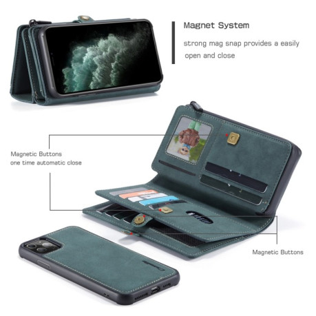 Шкіряний чохол-гаманець CaseMe 018 на iPhone 11 Pro - синій