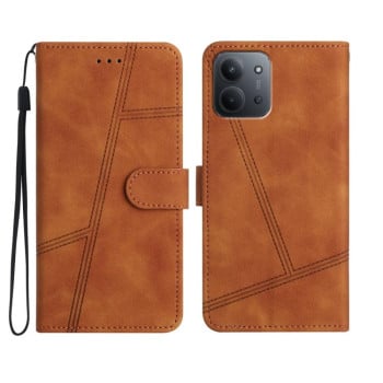 Чохол-книжка Stitching Skin Feel на Xiaomi Redmi 15C 5G / 4G EU 173mm - коричневий