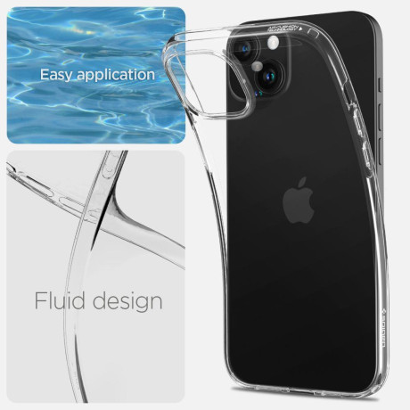 Оригинальный чехол Spigen Liquid Crystal на iPhone 15 - Crystal Clear