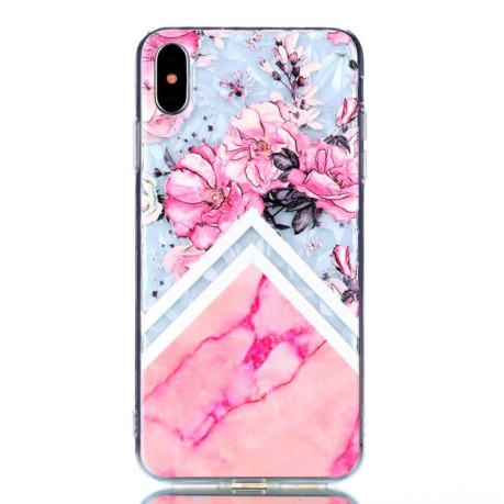 Чехол Marble Flower Pattern Diamond Texture Oil Embossed на iPhone XS Max