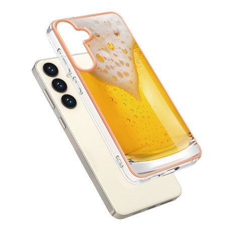 Противоударный чехол Electroplating IMD для Samsung Galaxy S24 5G - Beer