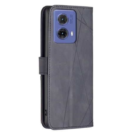 Чохол-книжка Rhombus Texture для Motorola Moto G85 - чорний