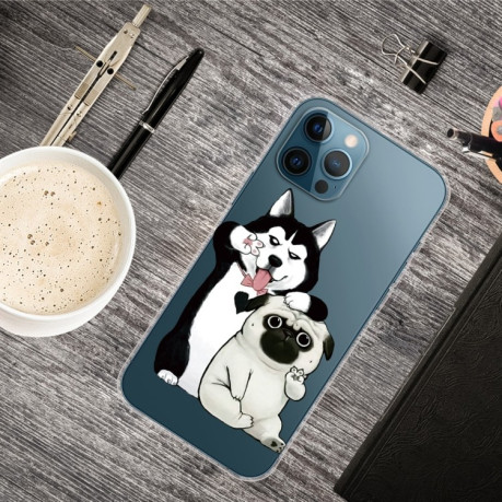 Чехол Painted Pattern для iPhone 13 Pro - Selfie Dog