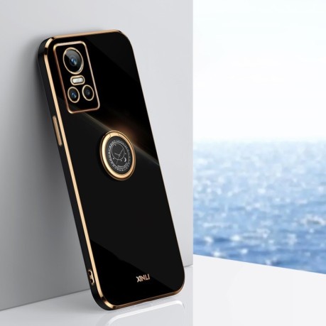 Противоударный чехол XINLI Straight Edge with Ring Holder для Realme GT Neo 3 - красный