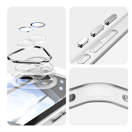 Противоударный чехол MagSafe Acrylic Hybrid для iPhone 16 - белый