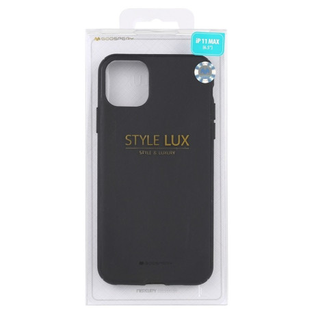 Противоударный силиконовый чехол MERCURY GOOSPERY STYLE LUX на iPhone 11 Pro Max- черный