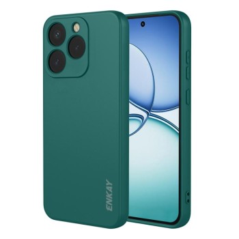 Силиконовый чехол ENKAY Liquid Silicone на Realme 15T 5G — тёмно-зелёный