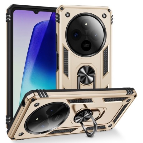 Протиударний чохол HMC 360 Degree Rotating Holder на Xiaomi Redmi 14C 4G/Poco C75/Redmi A4 5G - золотий