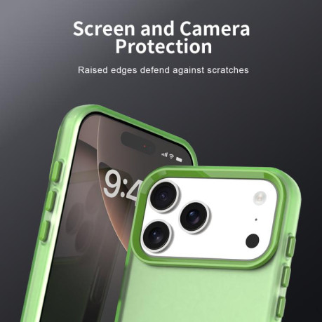 Противоударный чехол Candy Series для iPhone 17 Pro Max - зеленый