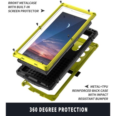 Противоударный чехол R-JUST Life Waterproof для Samsung Galaxy S25 Ultra 5G - желтый