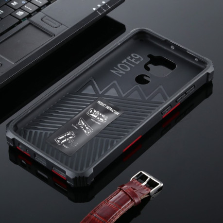 Противоударный чехол Magnetic with Holder на Xiaomi Redmi 10X / Note 9 - красный