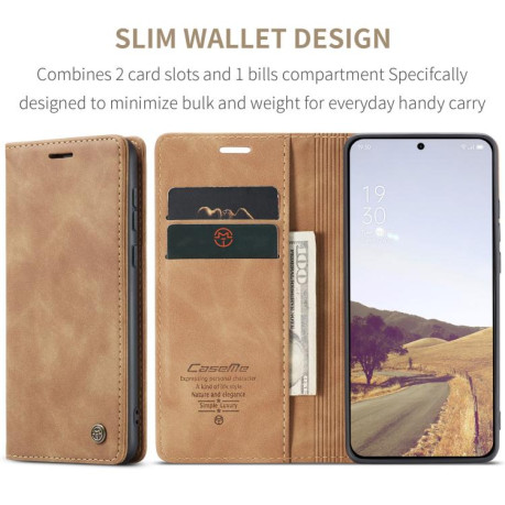 Чохол-книжка CaseMe-013 Multifunctional на OnePlus 13 - коричневий