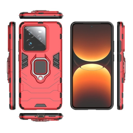 Протиударний чохол HMC 360 Degree Rotating Holder на Realme GT 7 Pro 5G - червоний