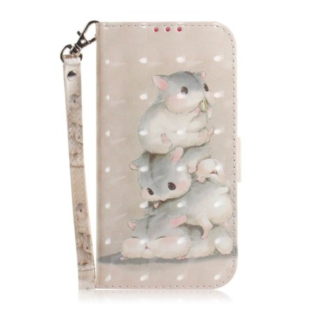 Чехол-книжка Crystal 3D Shockproof Protective Leather для Samsung Galaxy M35 - Squirrels