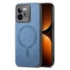 Чехол Retro MagSafe Magnetic PU на Realme GT7 Pro - синий