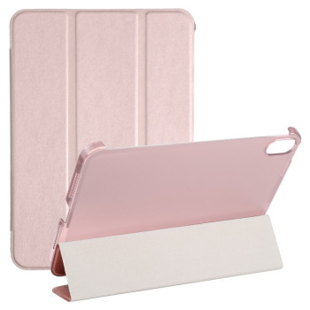 Чехол-книжка Silk Texture Three-fold на iPad mini 6 - розовое золото