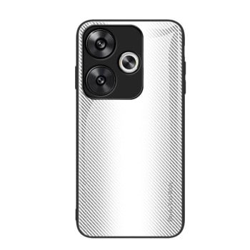 Противоударный чехол Gradient Glass для Xiaomi Poco F6 - белый