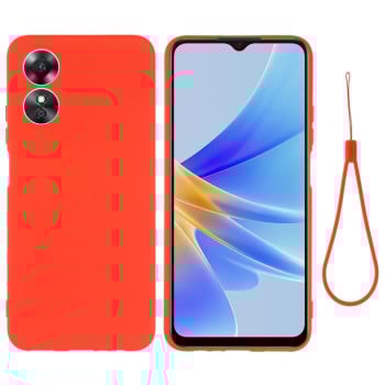Силиконовый чехол Solid Color Liquid Silicone на OPPO A17 / A17K - красный