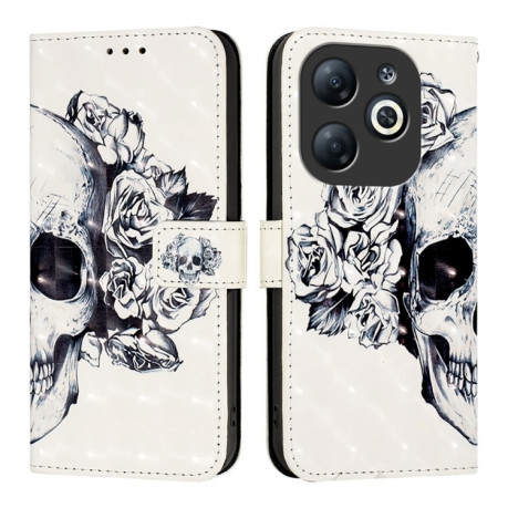 Чехол-книжка 3D Painting для Infinix Smart 8 - Skull