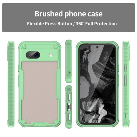 Противоударный чехол Armor Glaze PC Hybrid для Google Pixel 8a - зеленый