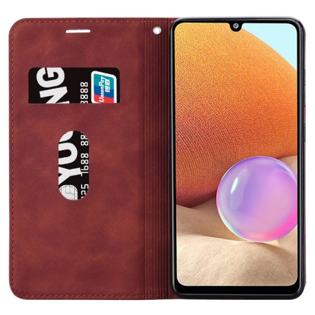 Чохол-книжка Frosted Business Magnetic Samsung Galaxy A32 4G - коричневий